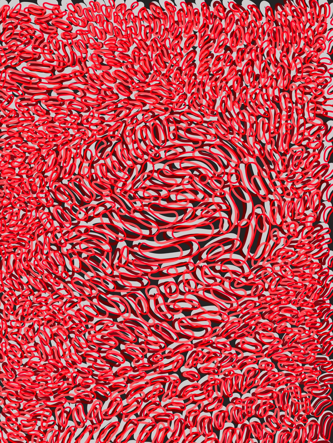 INTERTWINED FACES RED (PRINT)