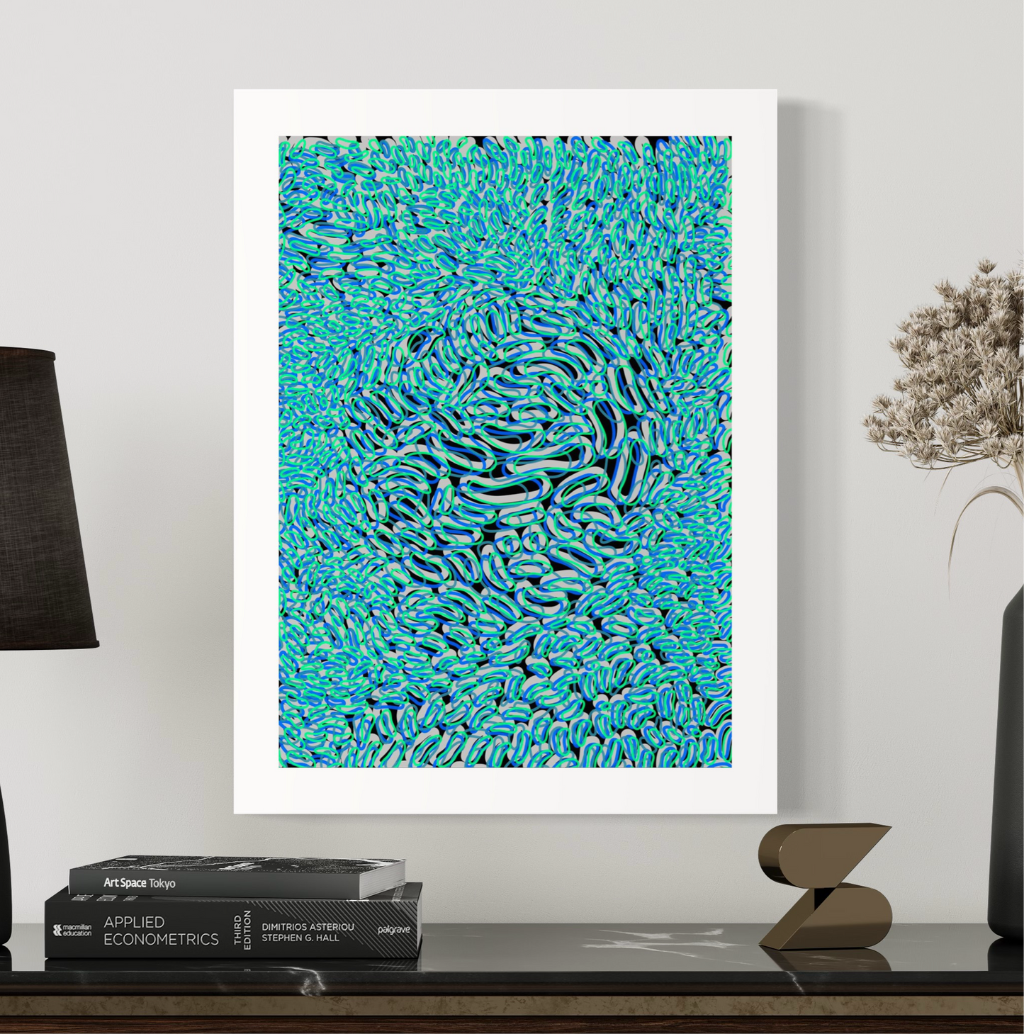 INTERTWINED FACES BLUE (PRINT)