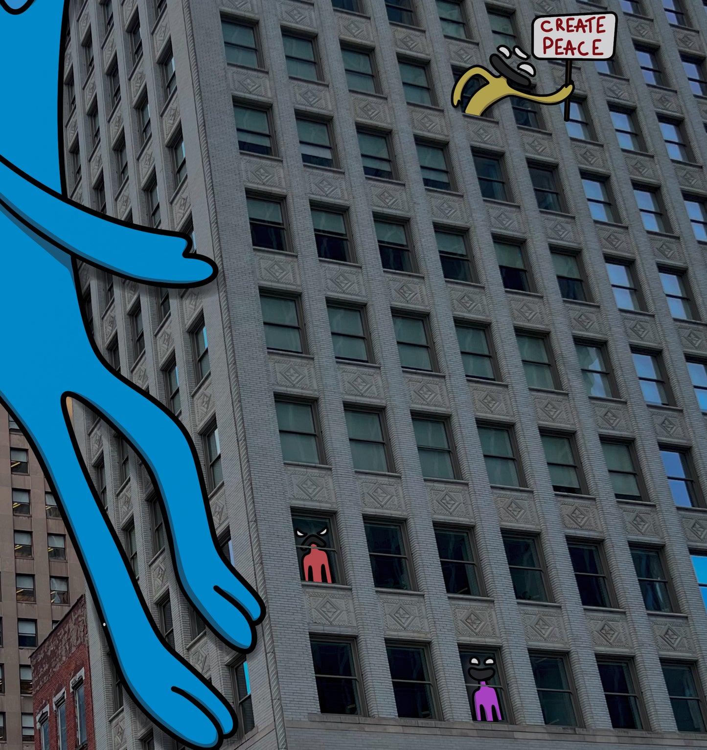 CREATING PEACE, Woodward Ave & E Congress St, Detroit, MI (PRINT)