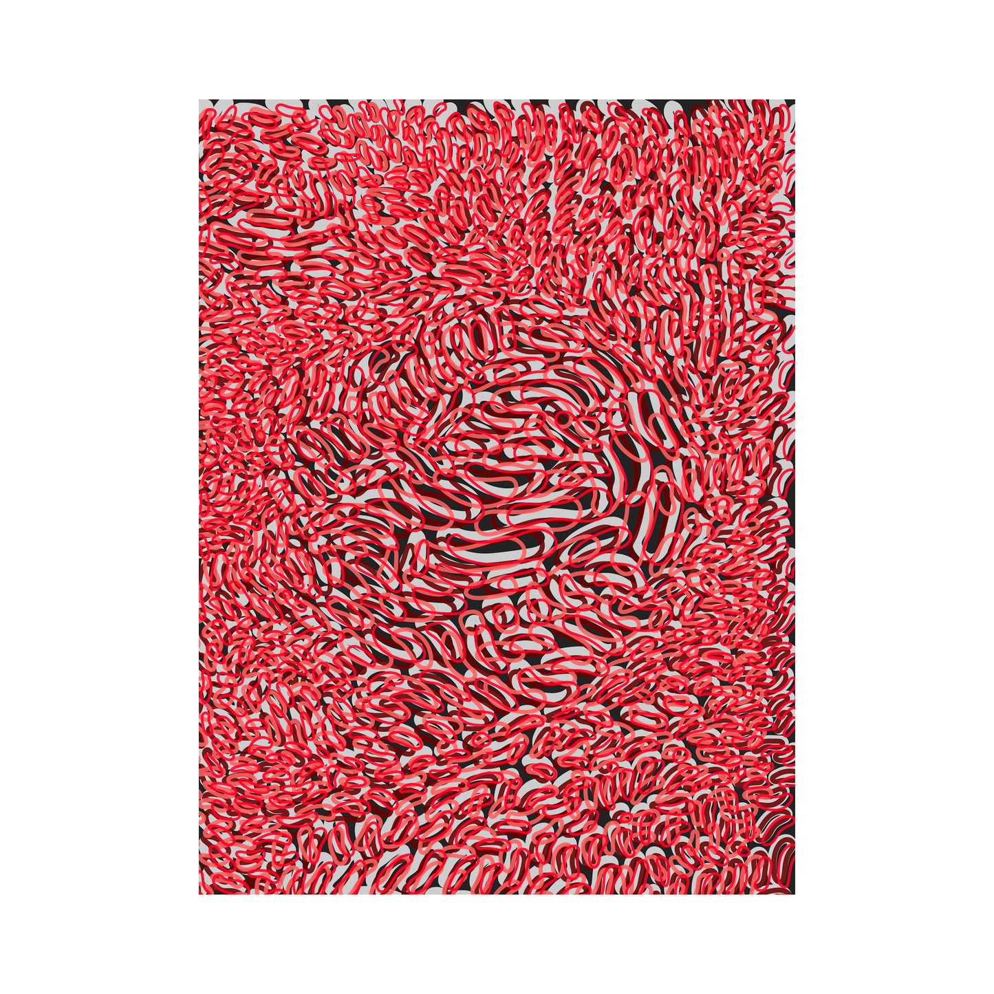 INTERTWINED FACES RED (PRINT)