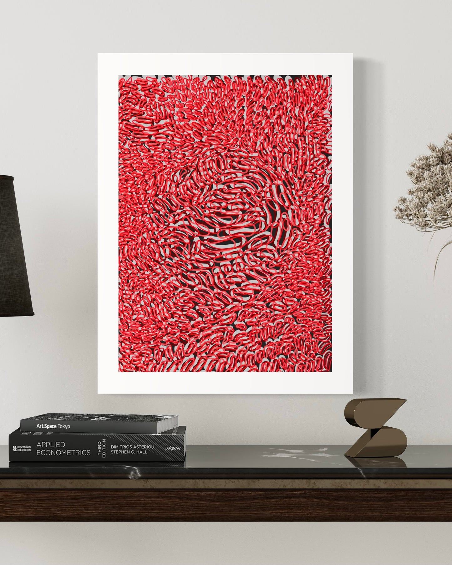 INTERTWINED FACES RED (PRINT)