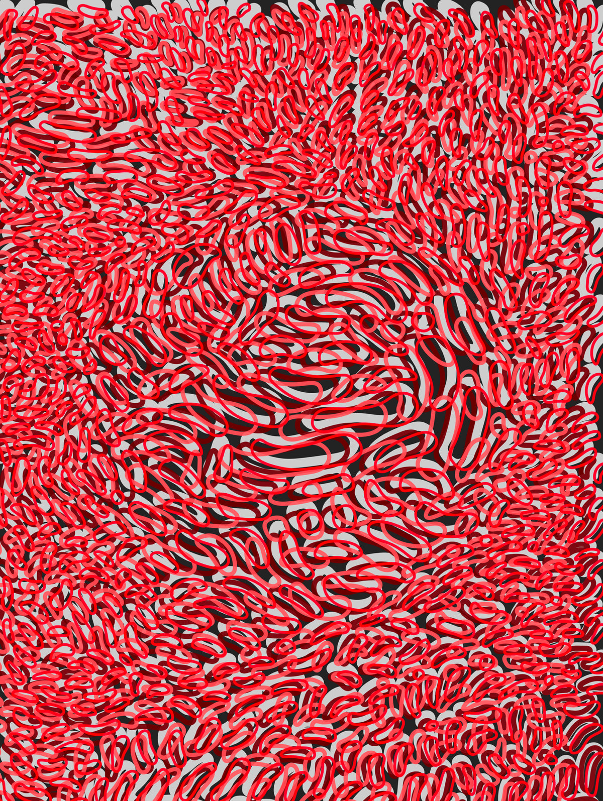 INTERTWINED FACES RED (PRINT)