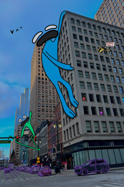 CREATING PEACE, Woodward Ave & E Congress St, Detroit, MI (PRINT)